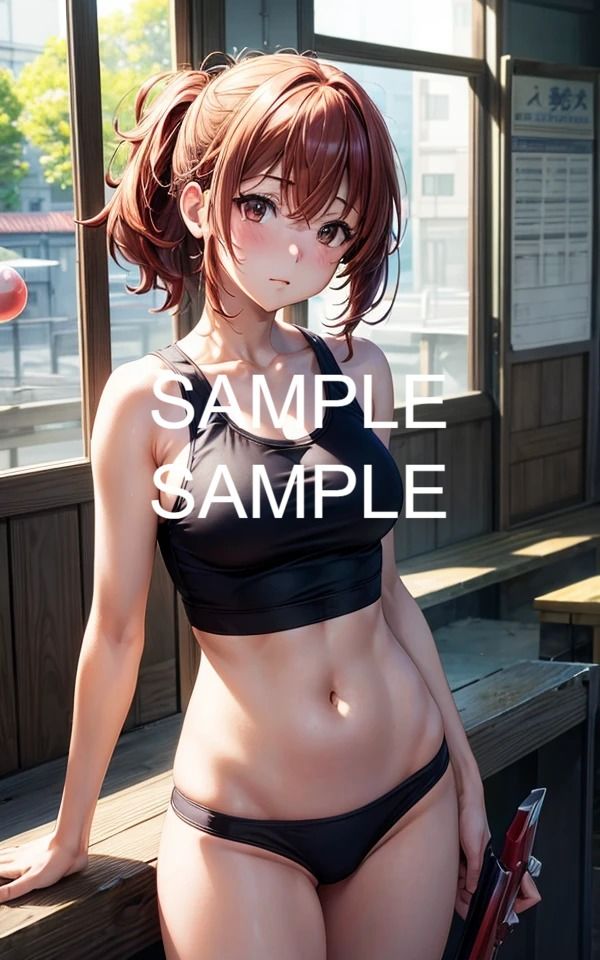 サンプル画像1:タンクトップ美女イラスト集(ラテ) [d_424327]