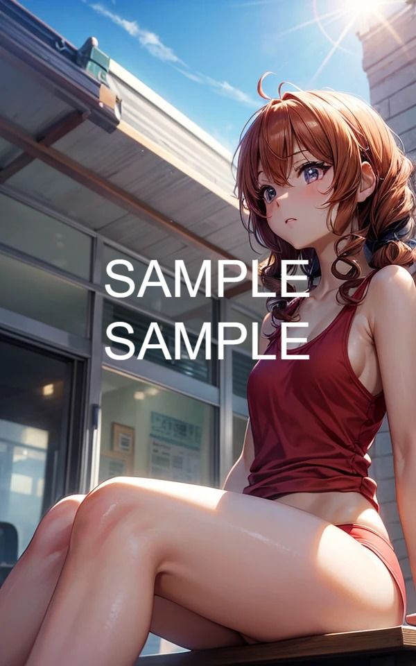 サンプル画像3:タンクトップ美女イラスト集(ラテ) [d_424327]