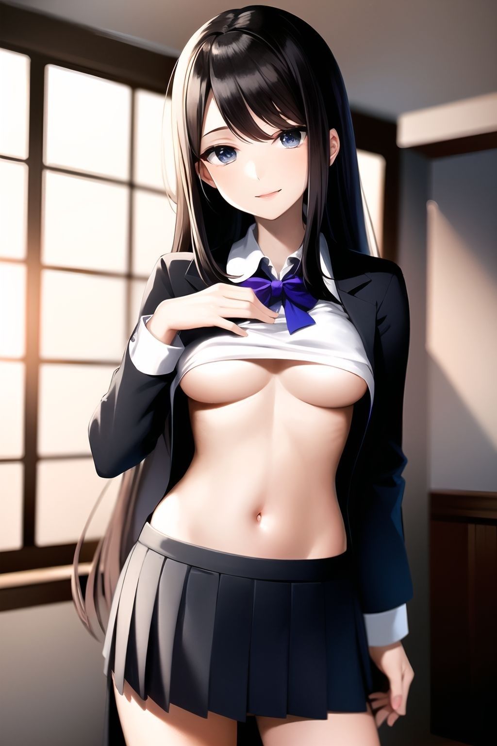 サンプル画像5:地元で有名な女子校に、透明人間になって潜入してみた ＃1(巨乳美女) [d_424377]