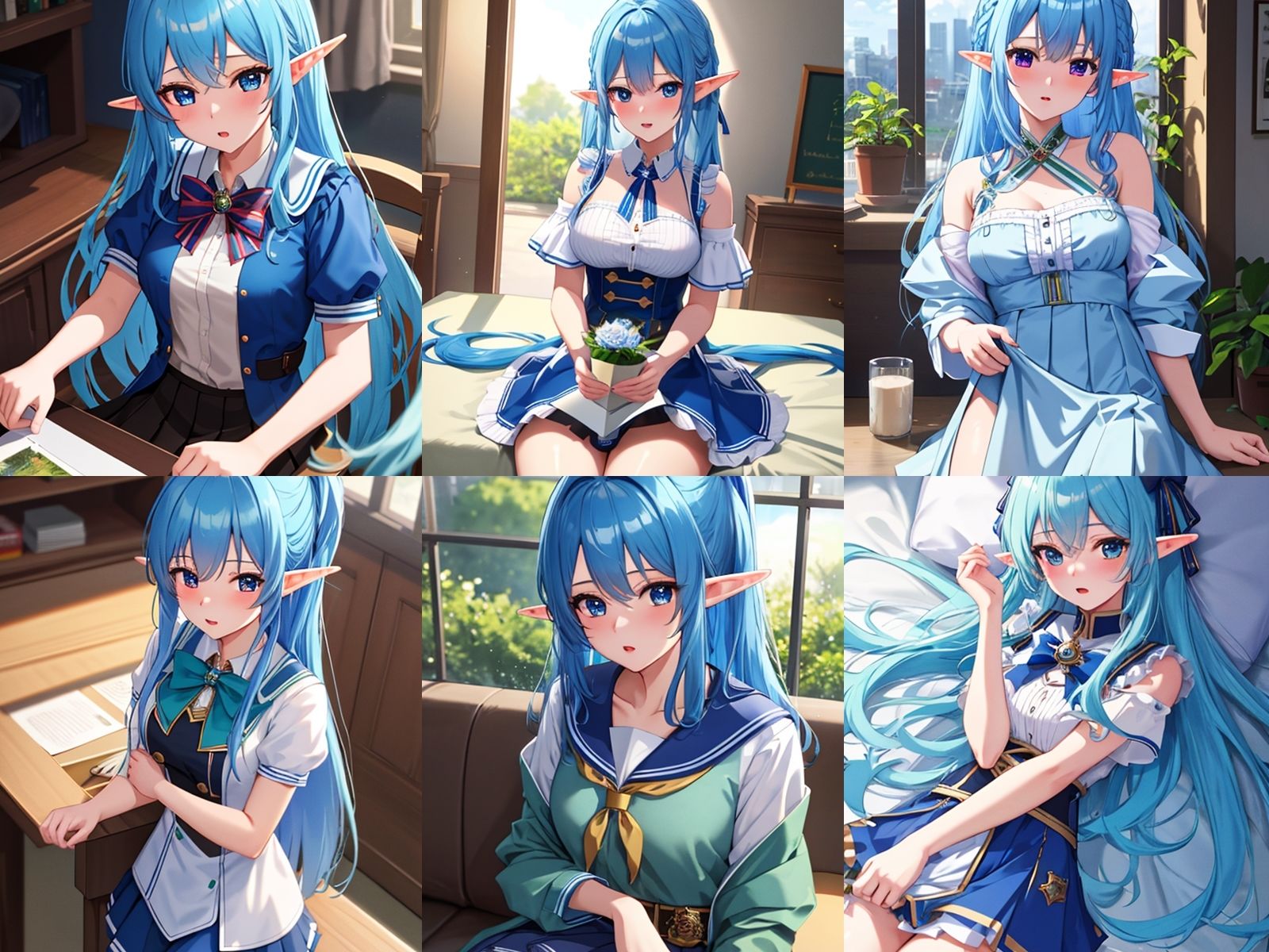 サンプル画像1:青髪エルフJKが中出しセックスでビッチになりアヘ顔をキメた件(ビッチ化計画) [d_424434]