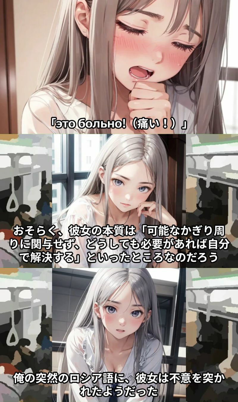 サンプル画像2:【J○痴●体験告白】時々ボソッとロシア語で嫌がる満員電車のJ○留学生を侵略戦争で亡くなった妻子の仇とか偽って凌●する話(少女痴●体験告白) [d_424566]