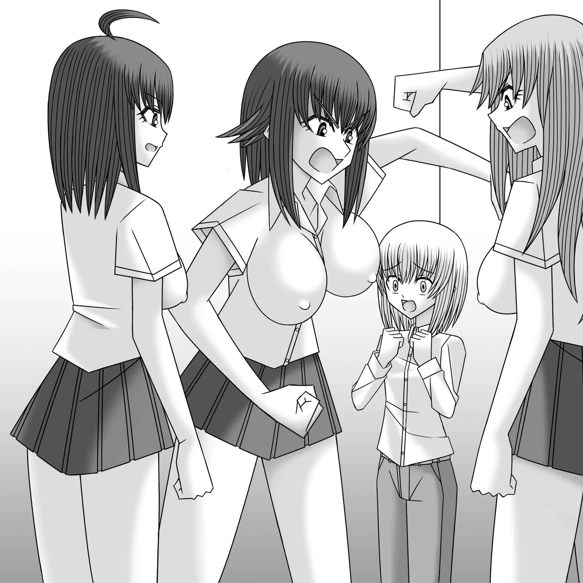 サンプル画像2:共学化したばかりで女子ばっかりの学校に転校したボクは性的にイジメられる-アンザイ編-(ショップP) [d_424700]