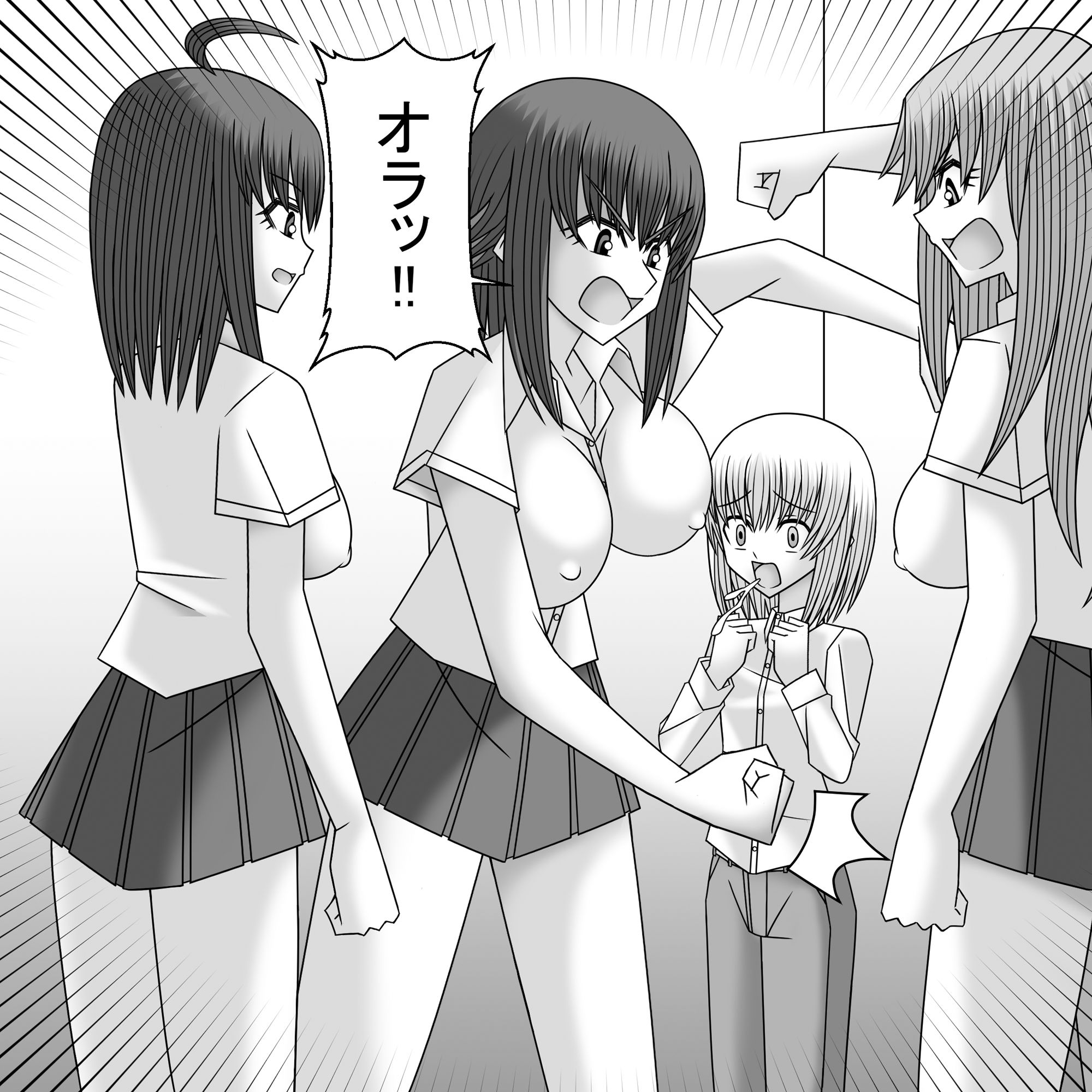 サンプル画像6:共学化したばかりで女子ばっかりの学校に転校したボクは性的にイジメられる-アンザイ編-(ショップP) [d_424700]