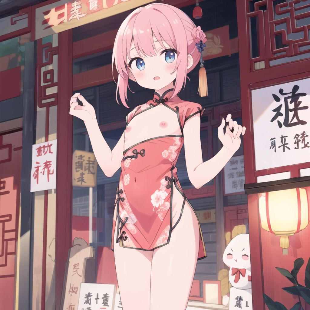 サンプル画像3:Vol_01_イラスト_貧乳_チャイナ_トップレス （500）(AI_ふぁんたすてぃっく（イラスト）) [d_424714]