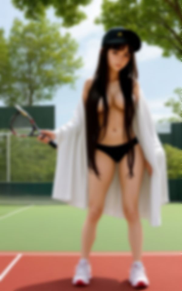 サンプル画像3:Hなユニフォームで男を挑発するテニサーの淫乱姫激写画像集(スーパーAI) [d_424846]