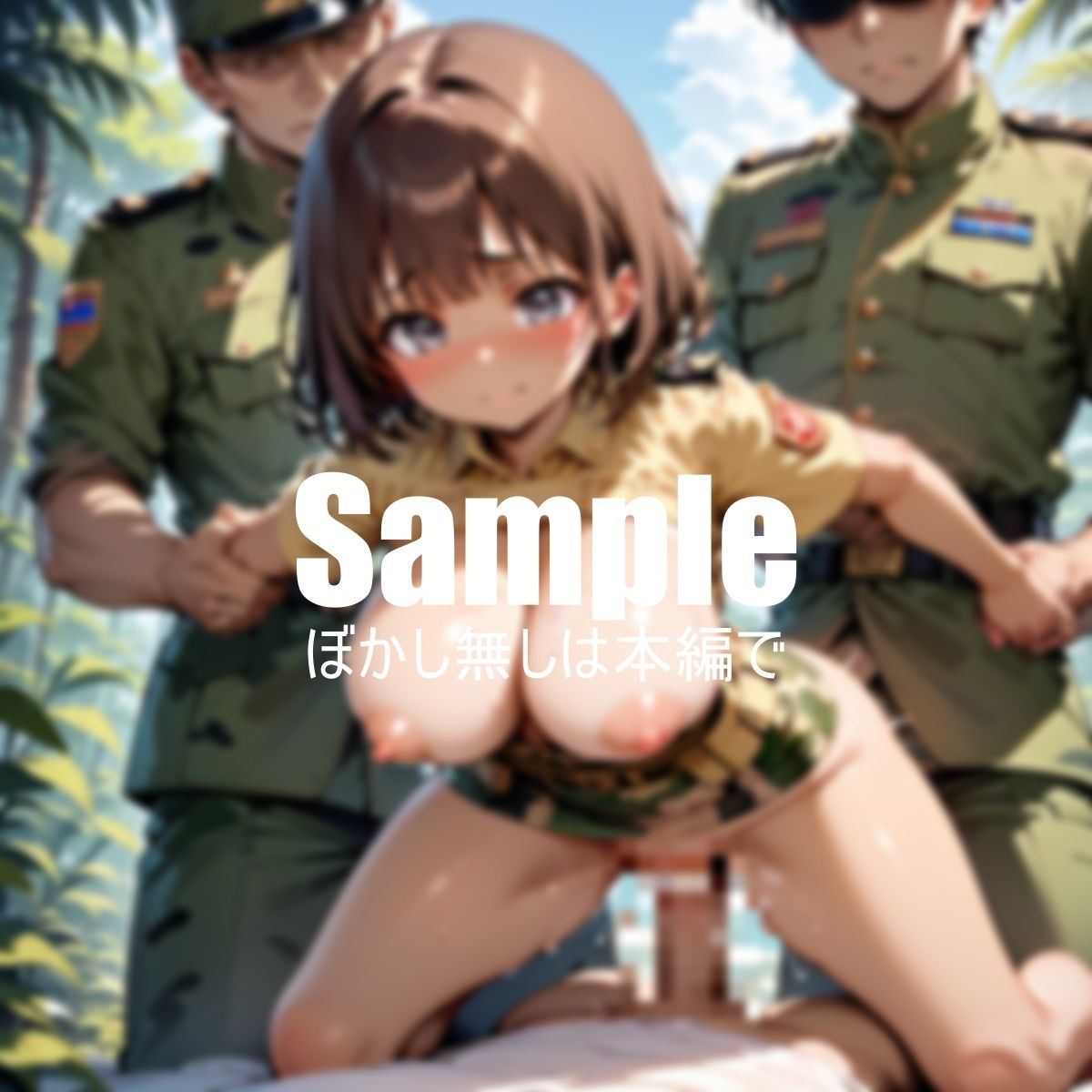 サンプル画像3:敗北した淫乱自衛官(AI同人愛好家) [d_424887]