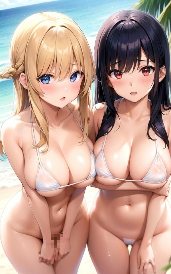 サンプル画像2:ビーチで出会った大胆なお姉さんたち4(AIblue) [d_424897]