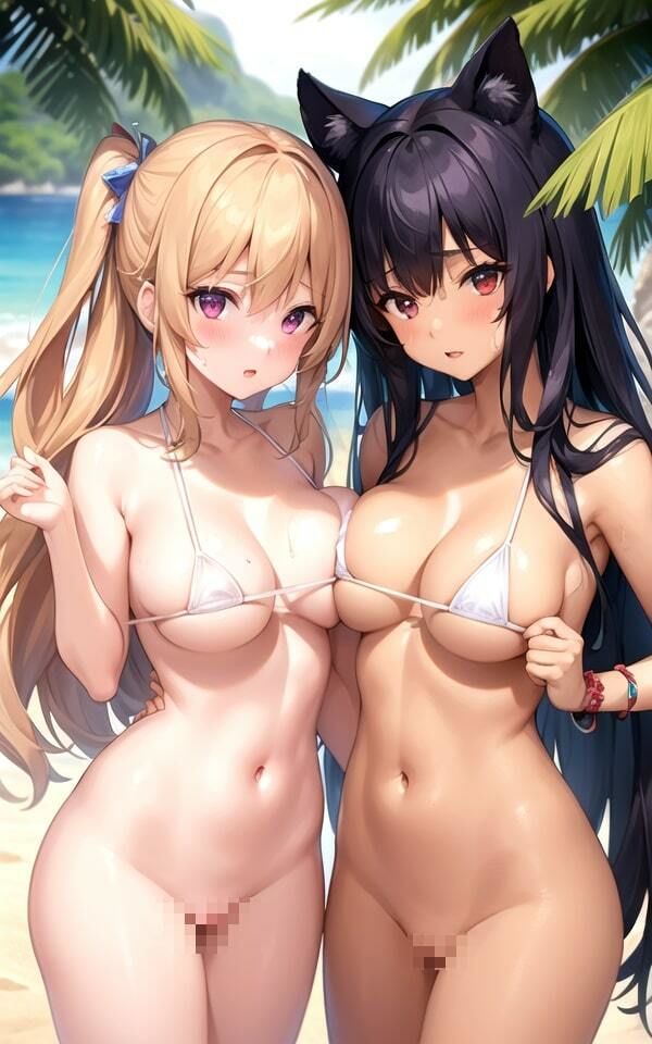 サンプル画像4:ビーチで出会った大胆なお姉さんたち4(AIblue) [d_424897]