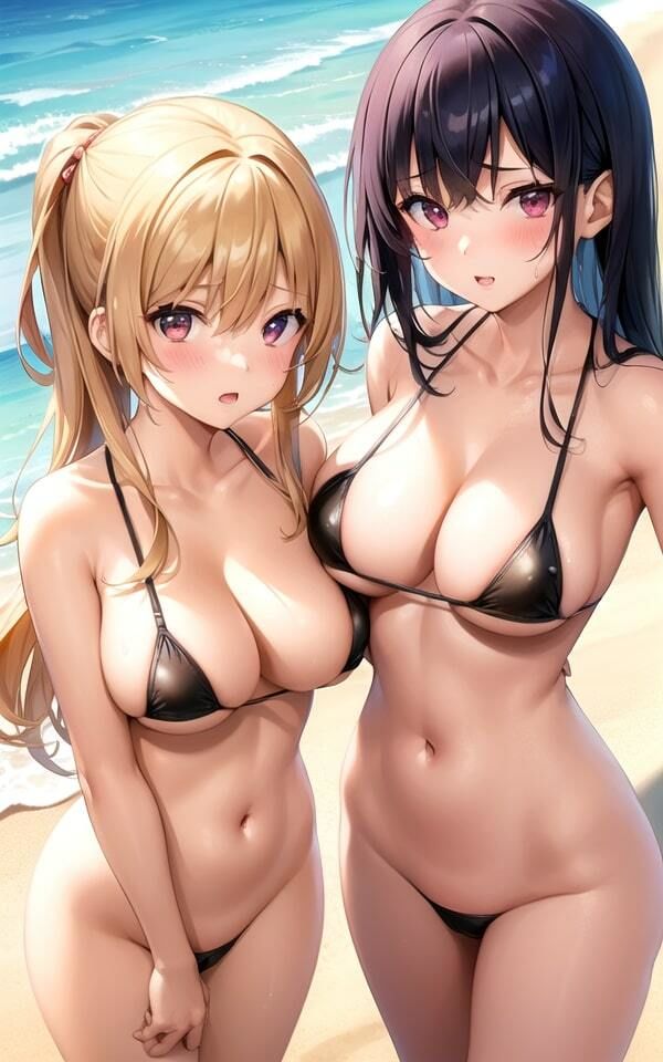 サンプル画像2:ビーチで出会った素敵なお姉さんたち3(AIred) [d_424899]