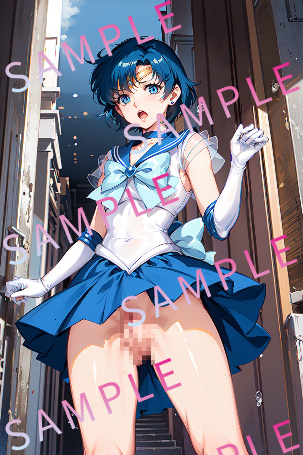 サンプル画像5:セーラー◯ーキュリー【えっちなおせっせ戦士！】＜おっぱい・おま◯こ・挿入・ぶっかけ＞神ショット連発！ポーズで魅せる’エモい’シーンを独り占め(極・AI女子プロダクション) [d_424938]