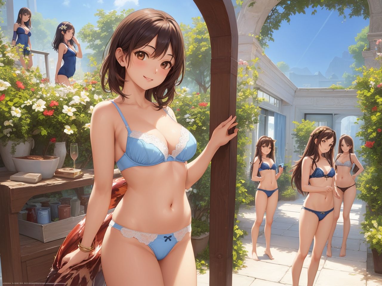 サンプル画像1:集う美女たち〜AIイラスト集〜(くりきんとん) [d_425050]