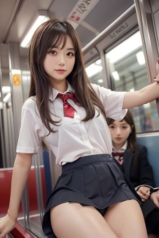 サンプル画像1:乗車中の秘めたる美: 電車の美女たちの魅力(夢幻出版) [d_425140]