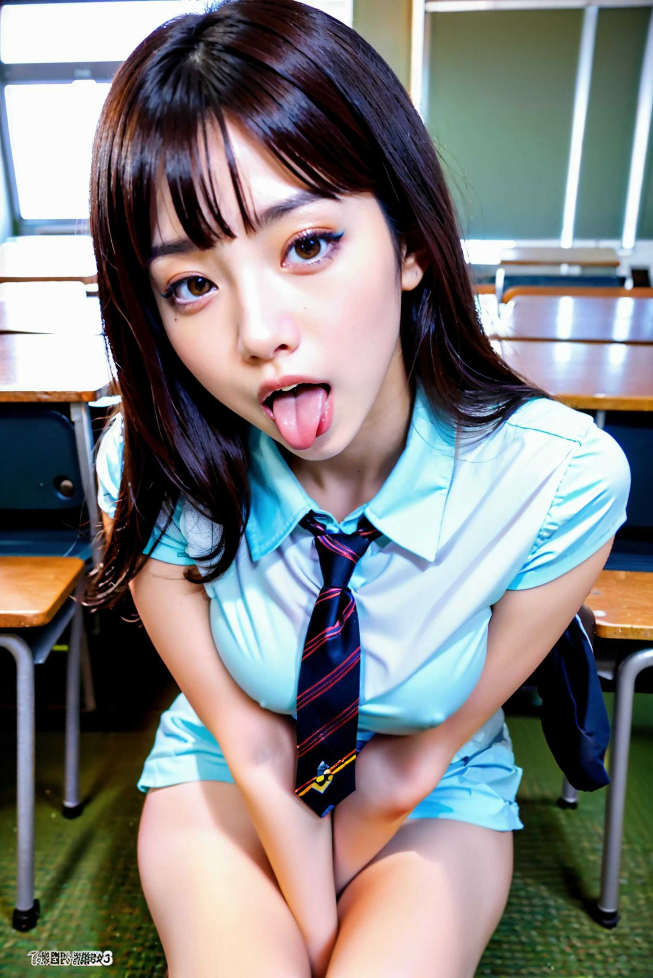 サンプル画像2:ベロ出しJK(エロエロ委員) [d_425210]