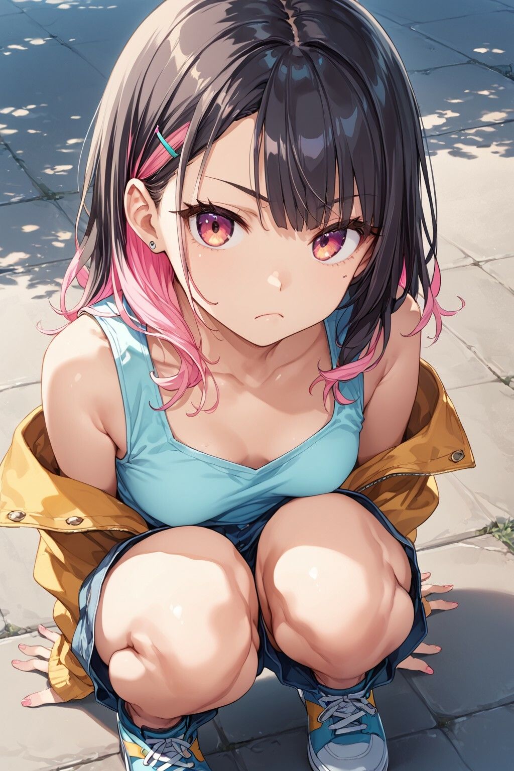 サンプル画像1:生意気そうなビッチギャルを首○めSEXでわからせる(美少女をAIしてる) [d_425257]