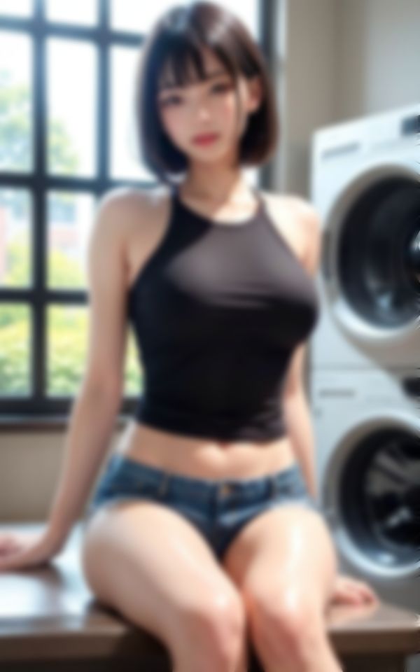 サンプル画像1:コインランドリーで逆ナンしてきた淫らなボディのビッチギャル(リンカAI) [d_425359]