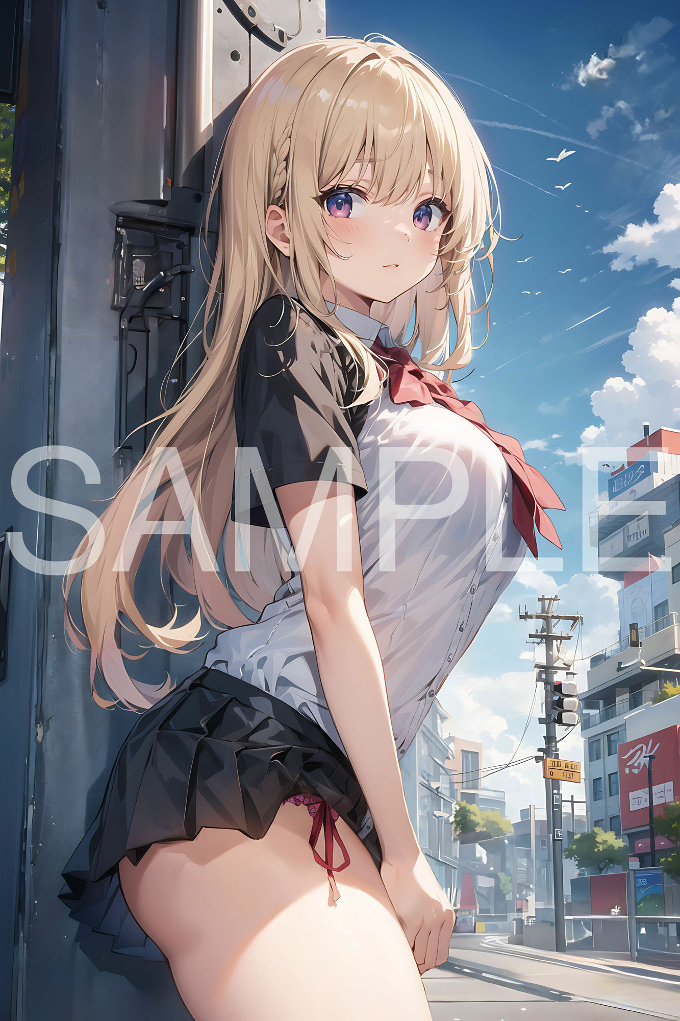 サンプル画像1:ぱんちら×美少女(aiもちち) [d_425375]