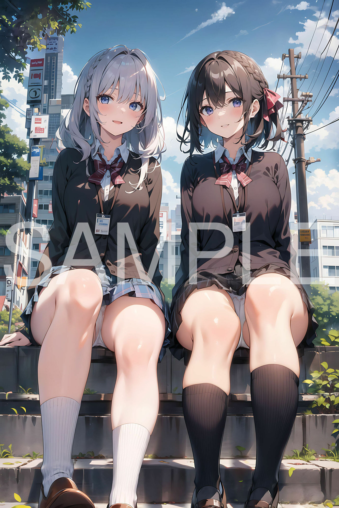 サンプル画像2:ぱんちら×美少女(aiもちち) [d_425375]