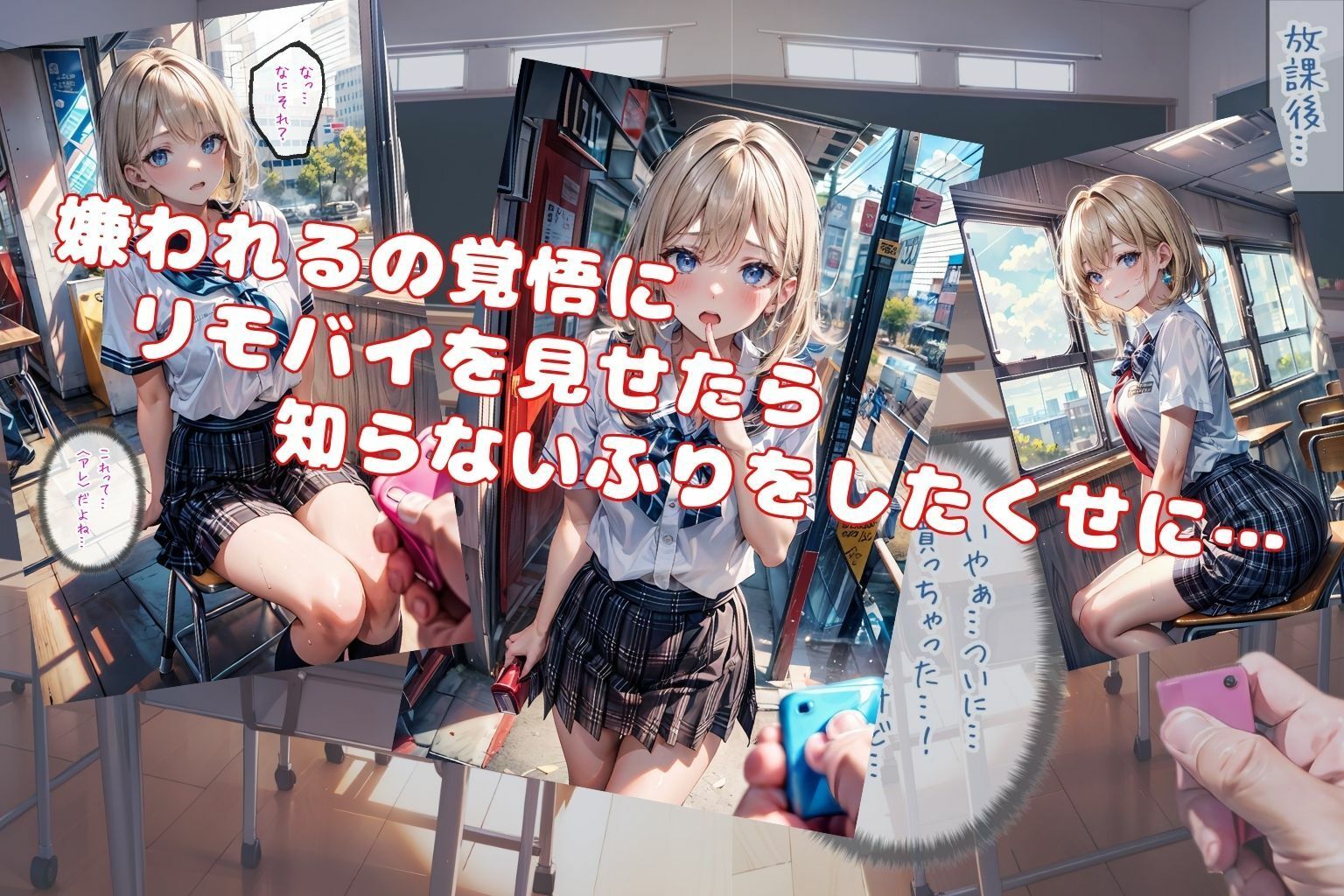 サンプル画像2:幼馴染に羞恥プレイを頼んだら・・・ リモバイ校内散歩でイキまくった話(みるくりんぐ) [d_425452]