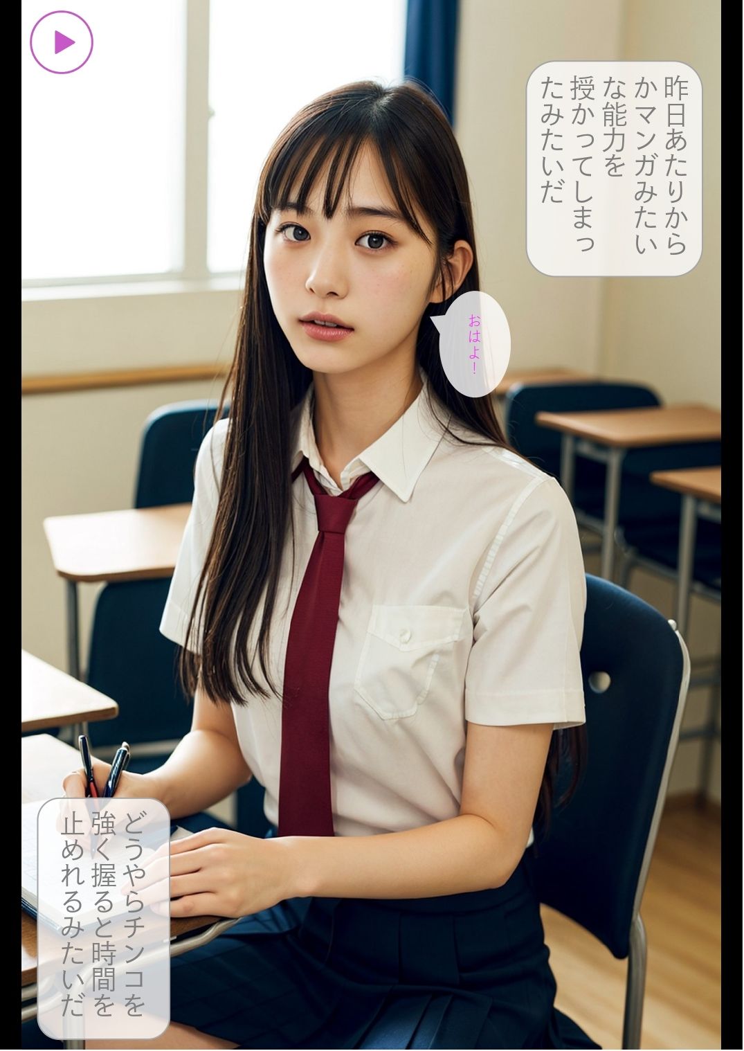 サンプル画像2:［ストーリー＋大量画像］時間停止で憧れのあの子を好き放題(顔面最強美双子（AI2Twins）) [d_425457]