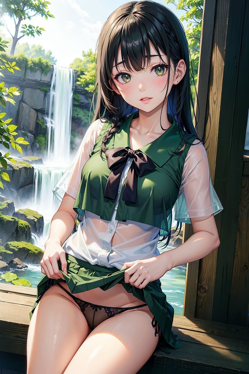 サンプル画像3:女子校生の今日のパンツ(AI@アニメ美女倶楽部) [d_425610]