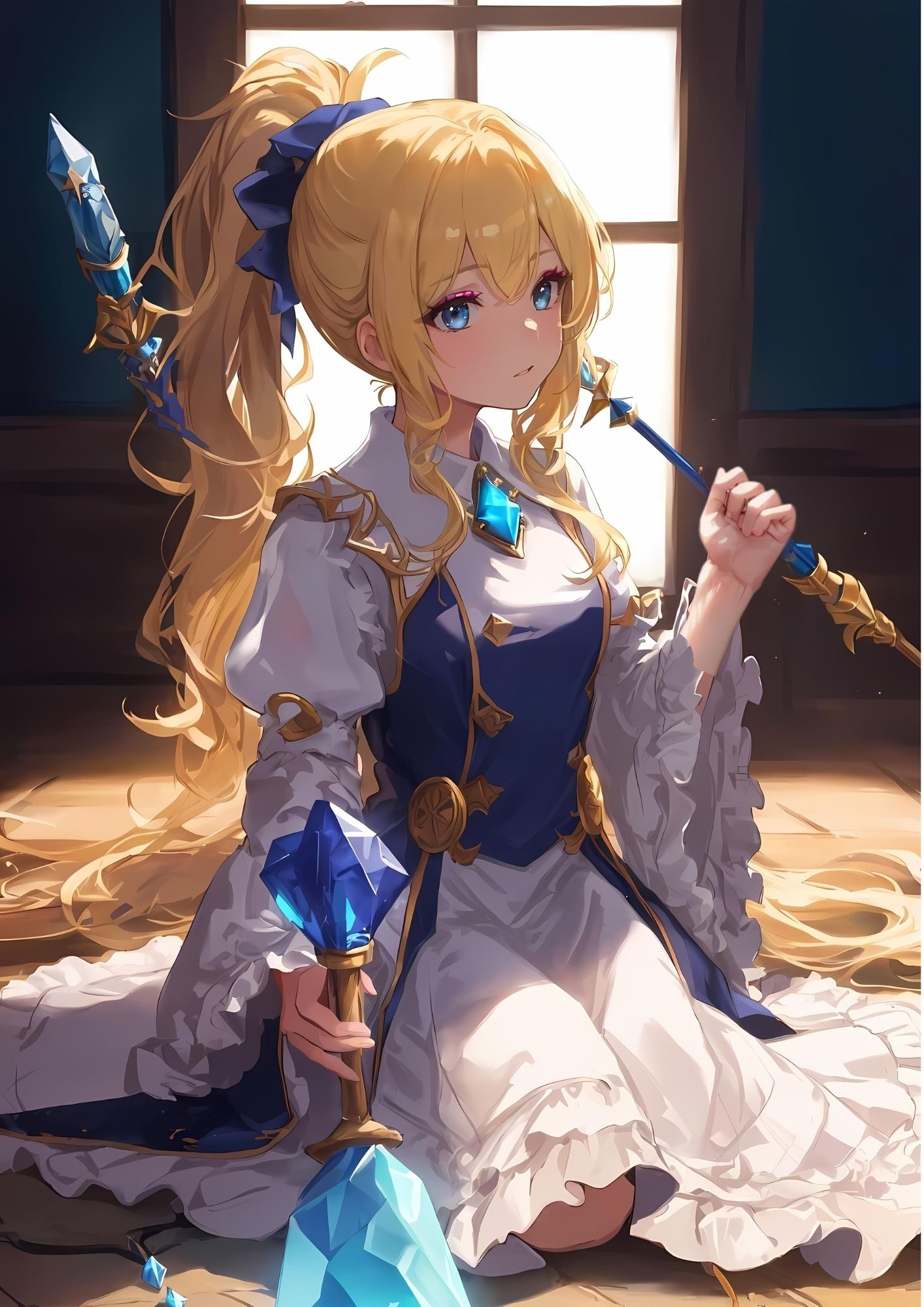 サンプル画像1:見習い魔法使いリササ 美乳魔法使いの悩まし写真集(fanzaAI画像創造shin) [d_425621]