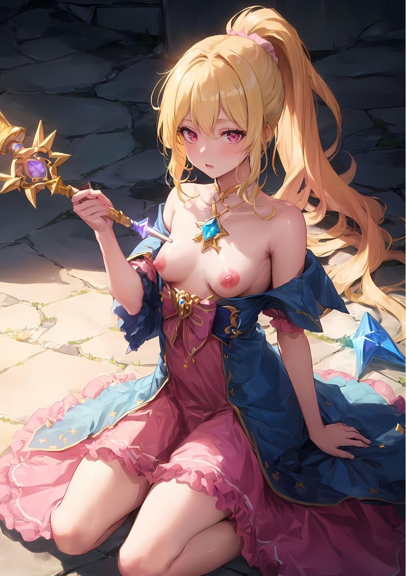 サンプル画像6:見習い魔法使いリササ 美乳魔法使いの悩まし写真集(fanzaAI画像創造shin) [d_425621]