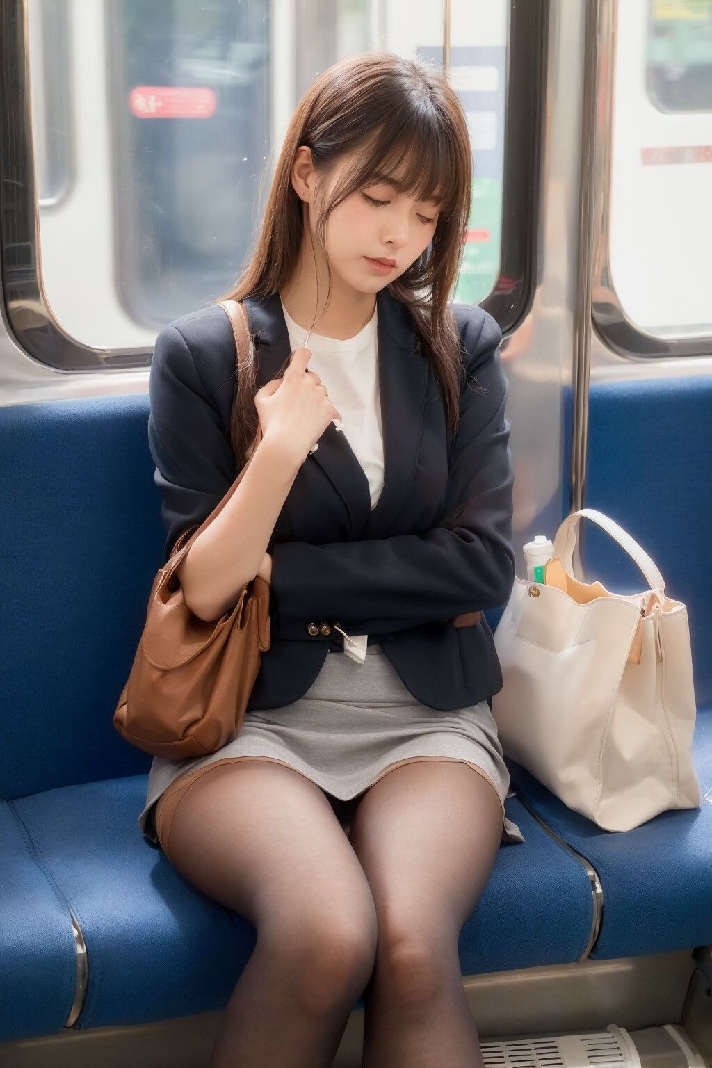 サンプル画像4:Generated Girls Collection vol.5 電車タイツ編(かまぼこ製造工場) [d_425720]