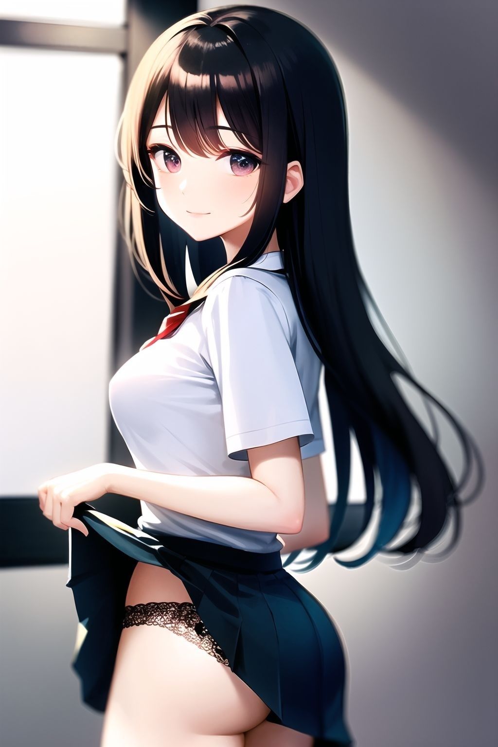 サンプル画像3:地元で有名な女子校に、透明人間になって潜入してみた ＃2(巨乳美女) [d_425762]