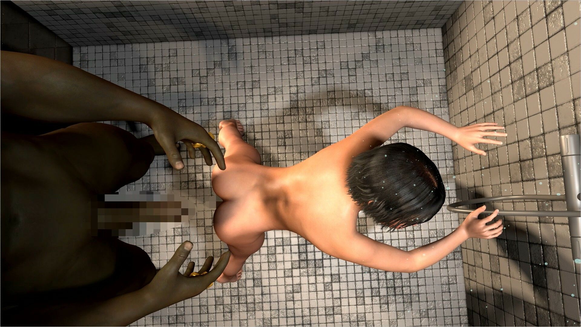 サンプル画像4:【ROML078】貧乳黒髪おかっぱ黒人がシャワーセックス「教室サイコーーー！！」(ローズ志向) [d_425828]