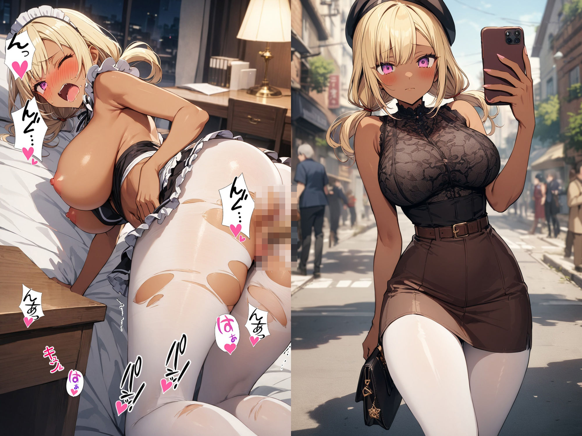 サンプル画像3:60キャラ 私服→メイド服 即オチ2コマ(事務びーむ) [d_425859]