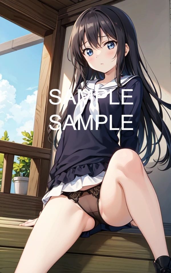 サンプル画像2:制服美女の開脚イラスト集(ラテ) [d_425917]