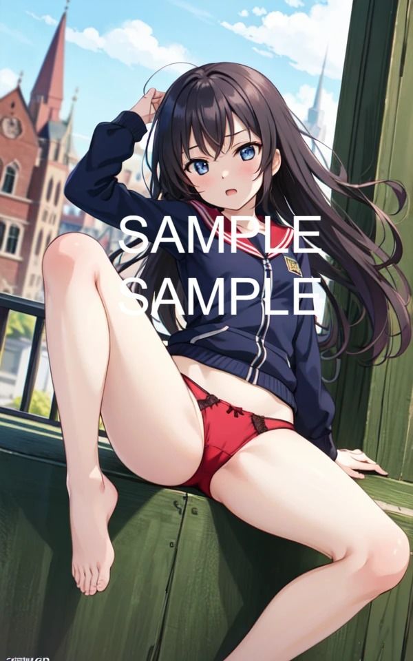 サンプル画像5:制服美女の開脚イラスト集(ラテ) [d_425917]