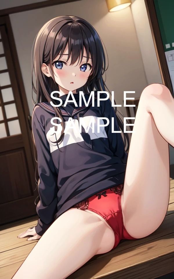制服美女の開脚イラスト集のサンプル画像 6