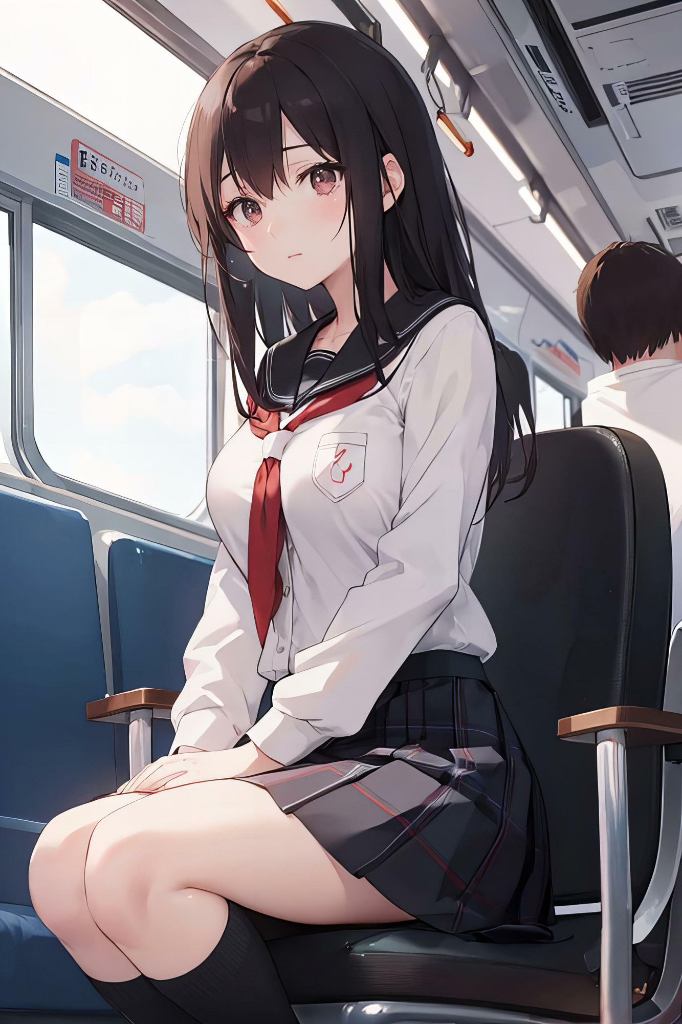 サンプル画像2:朝から中出し通勤電車・2【夢の男性専用車両】〈高画質CG集〉(暗黒おとなくらぶ) [d_425927]