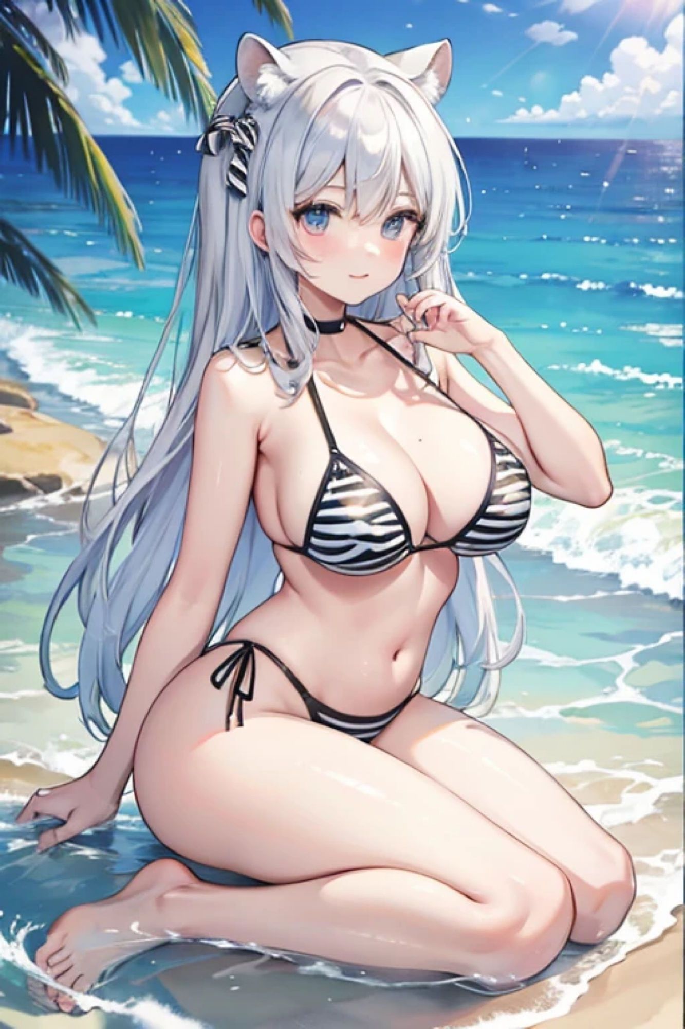 サンプル画像2:ゼブラ柄ビキニのアレやコレ(rweb324) [d_425928]