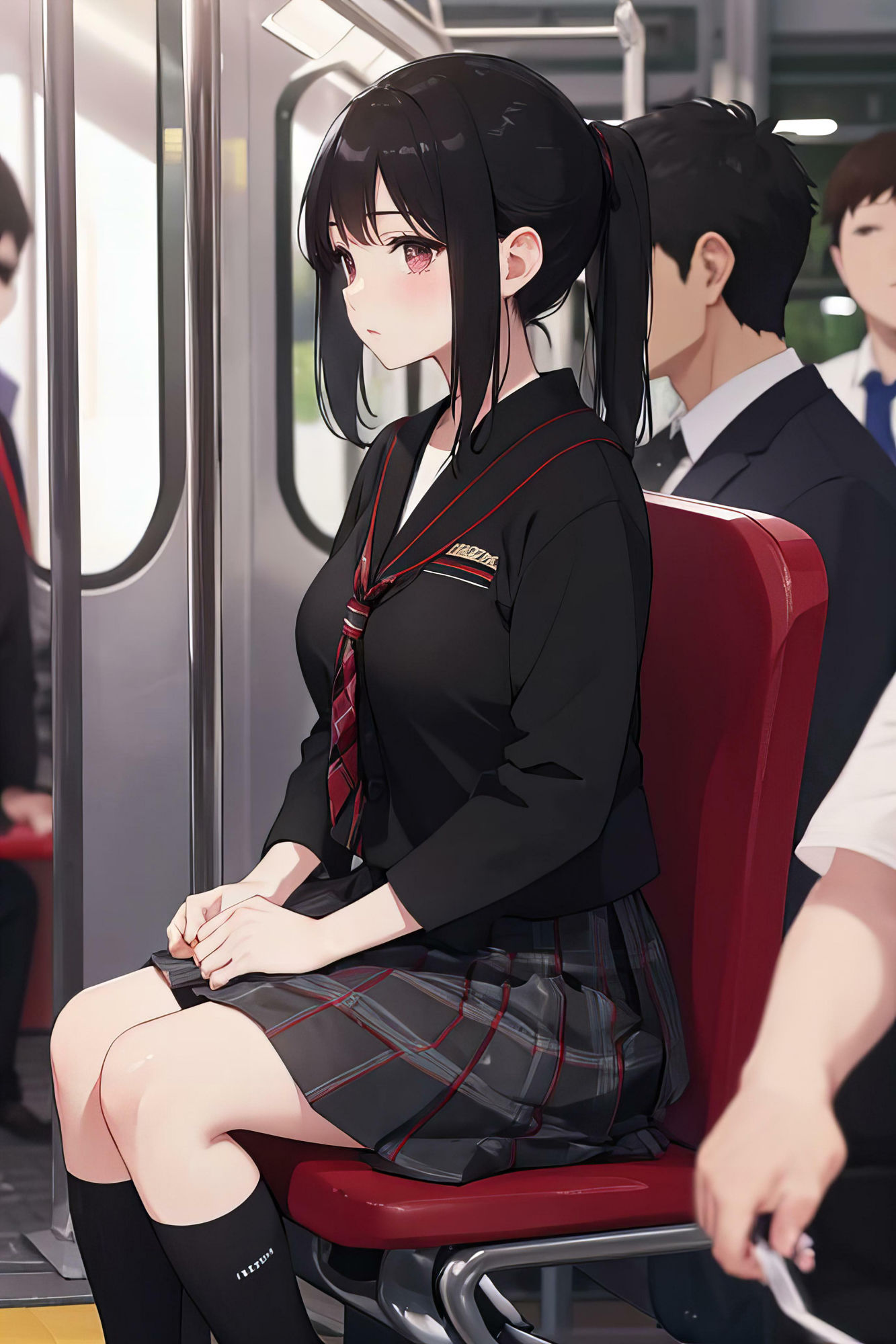 サンプル画像2:朝から中出し通勤電車・4【夢の男性専用車両】〈高画質CG集〉(暗黒おとなくらぶ) [d_425972]