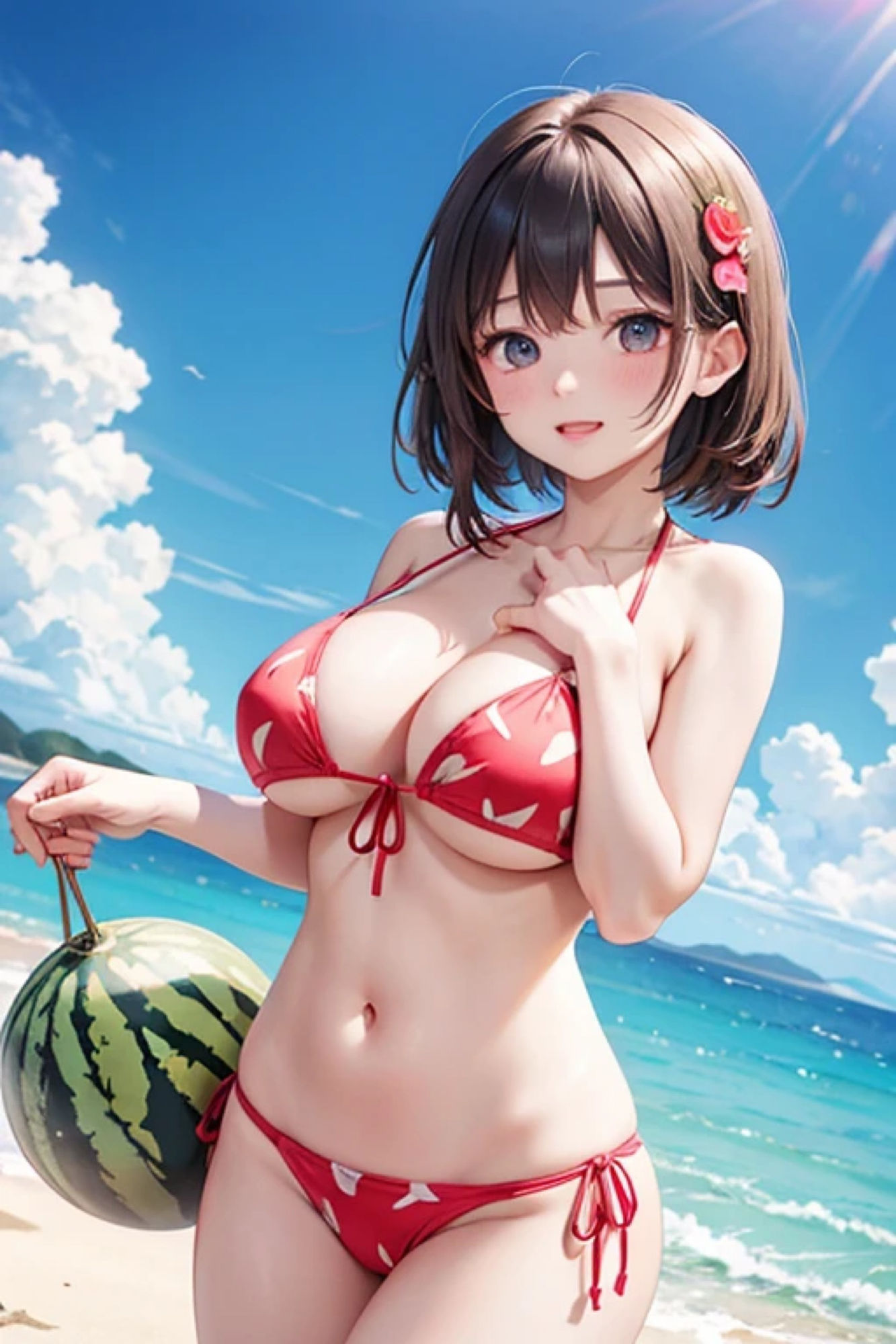 スイカ柄ビキニのアレやコレのサンプル画像 6