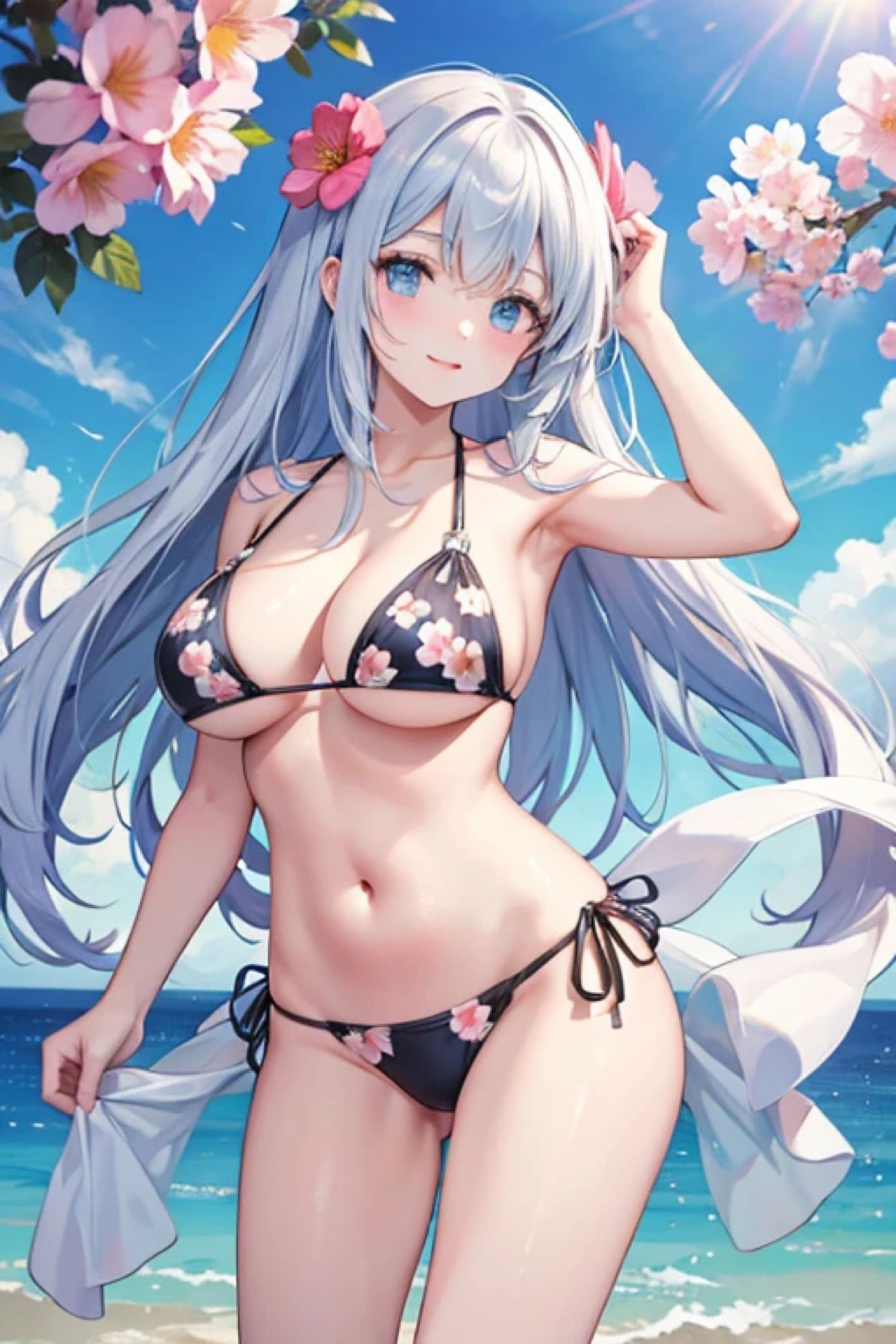 サンプル画像2:花柄ビキニのアレやコレ(rweb324) [d_426003]