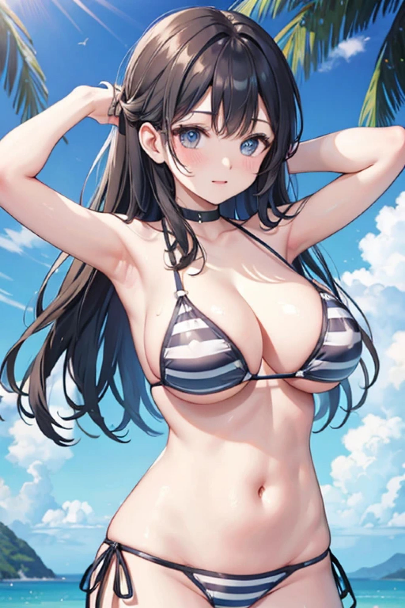 サンプル画像2:ストライプビキニのアレやコレ(rweb324) [d_426005]