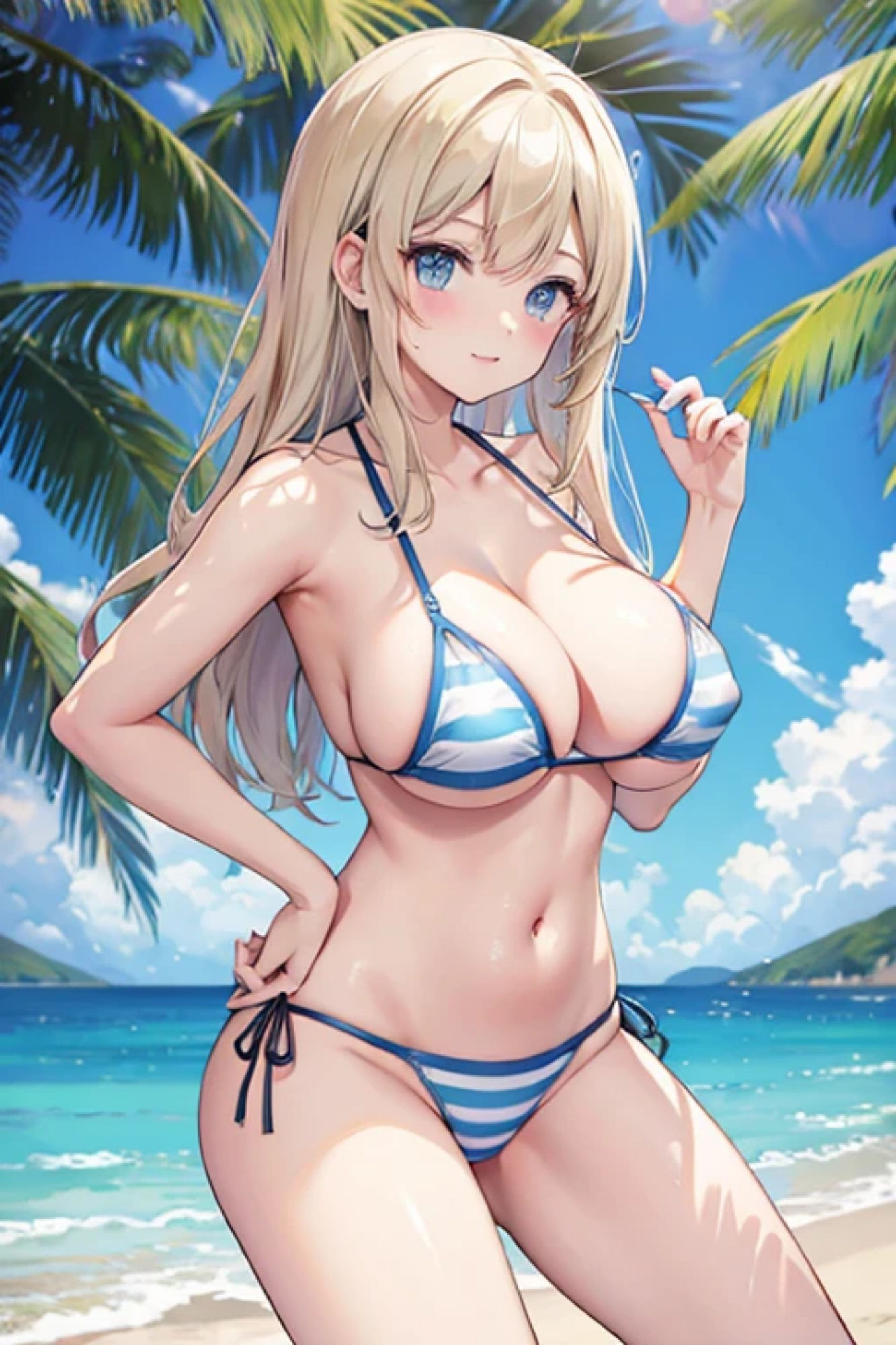 サンプル画像3:ストライプビキニのアレやコレ(rweb324) [d_426005]