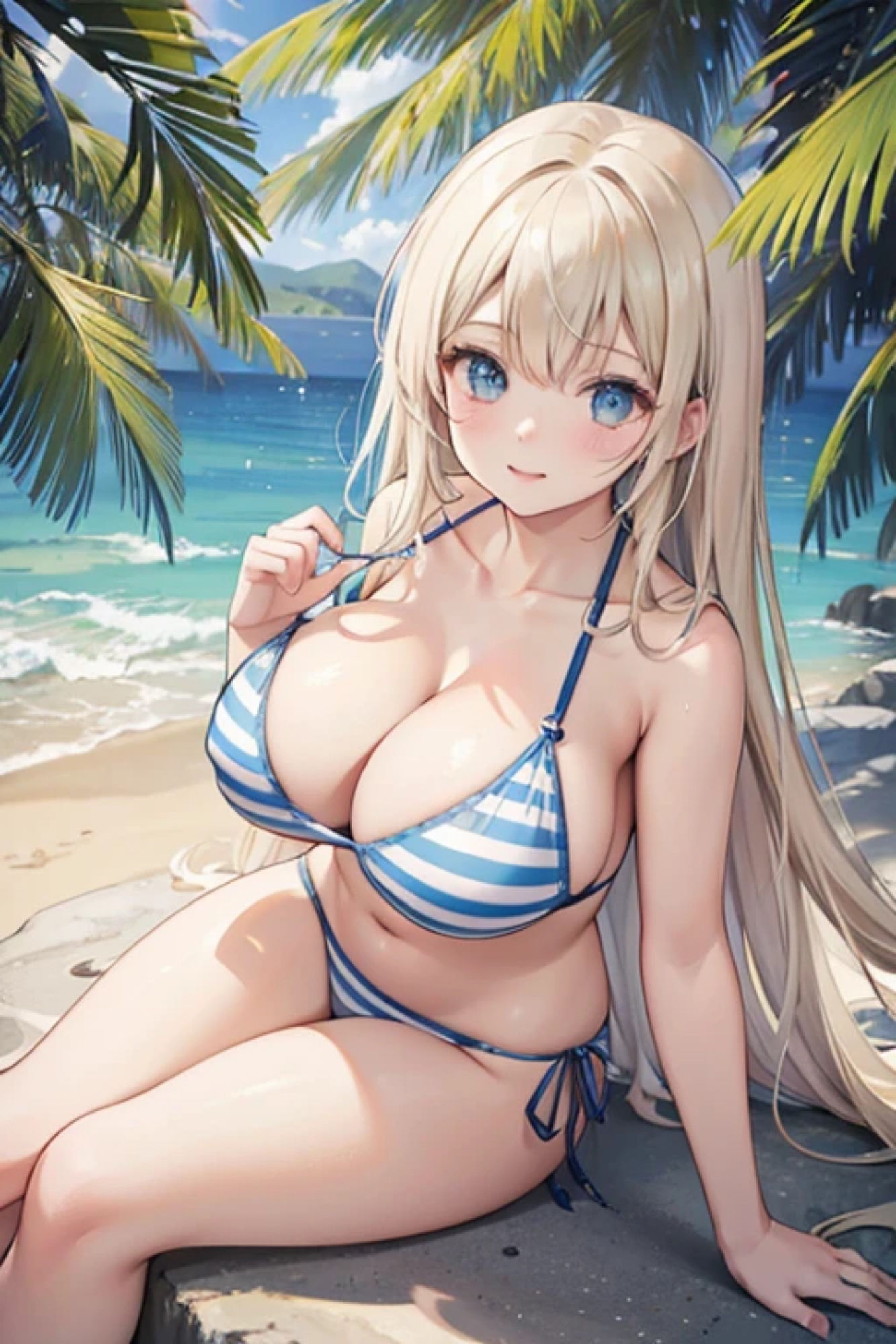 サンプル画像5:ストライプビキニのアレやコレ(rweb324) [d_426005]