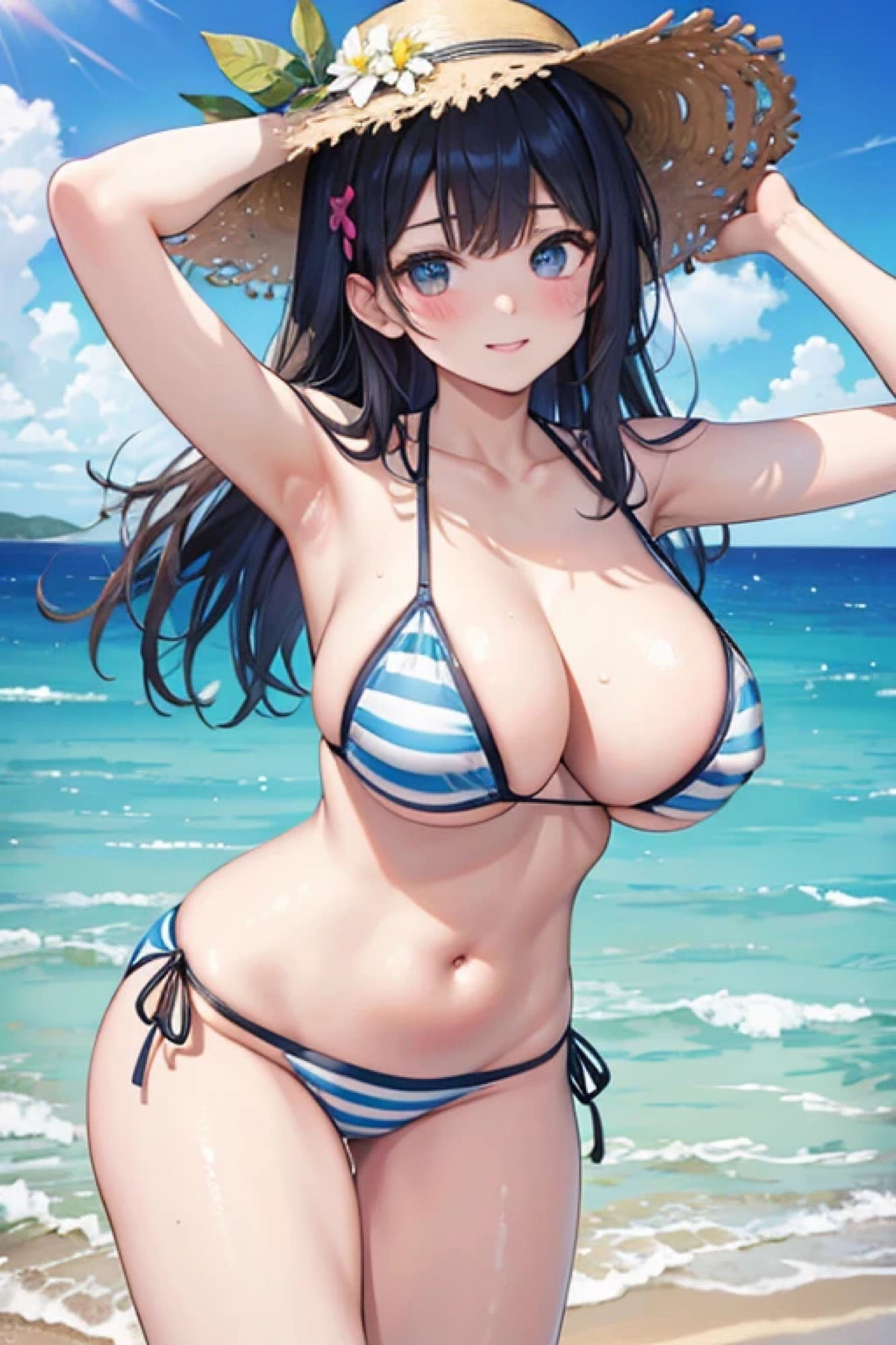 サンプル画像6:ストライプビキニのアレやコレ(rweb324) [d_426005]