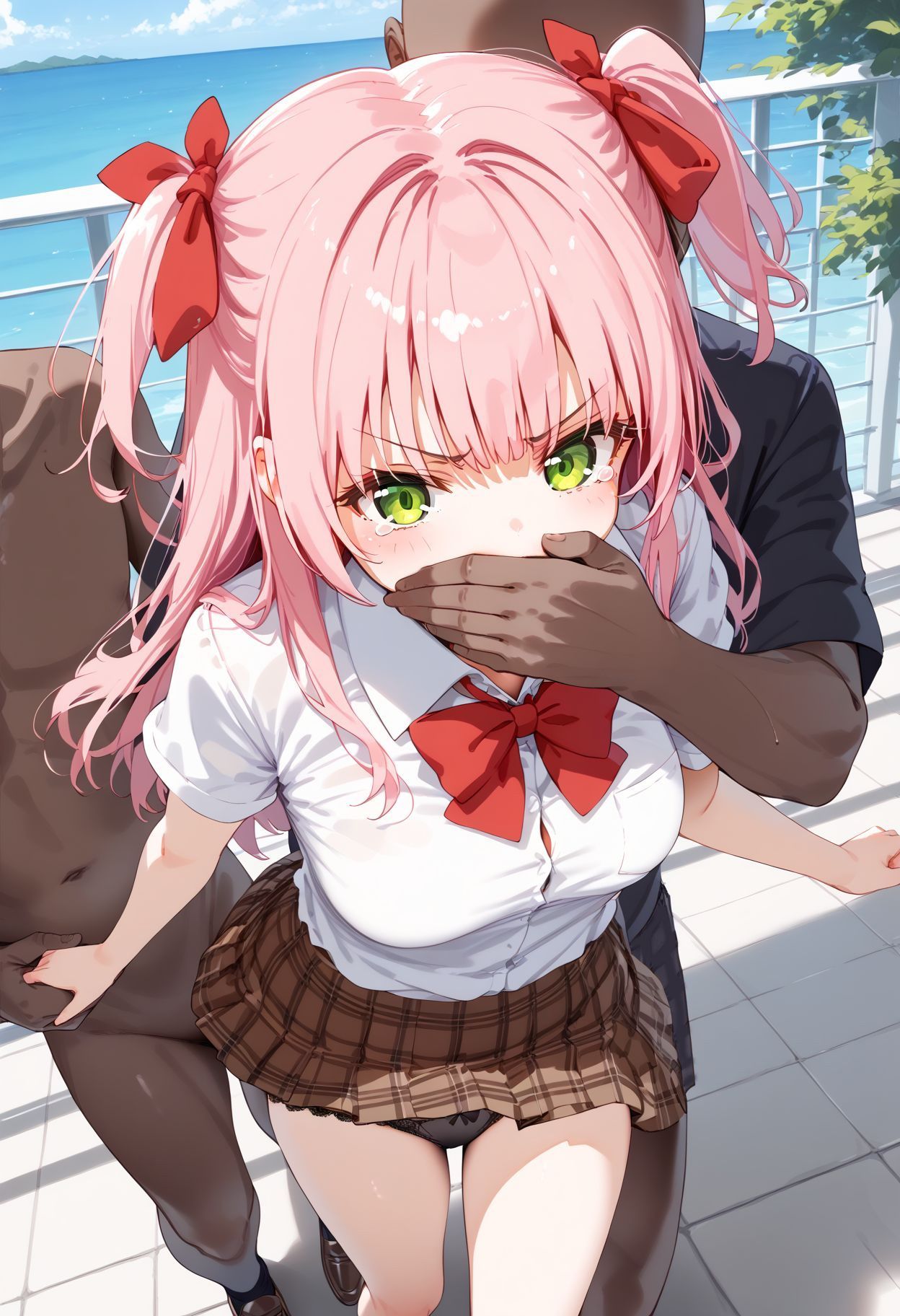 サンプル画像6:お回しH寄集CG集500枚（2）ピンク髪（車内で学生服・倉庫でメイド服）・公園にいつもいる体操兄弟による○○者（白咲陽菜・白咲恋奈・川花美青）一部台詞有(enano) [d_426170]