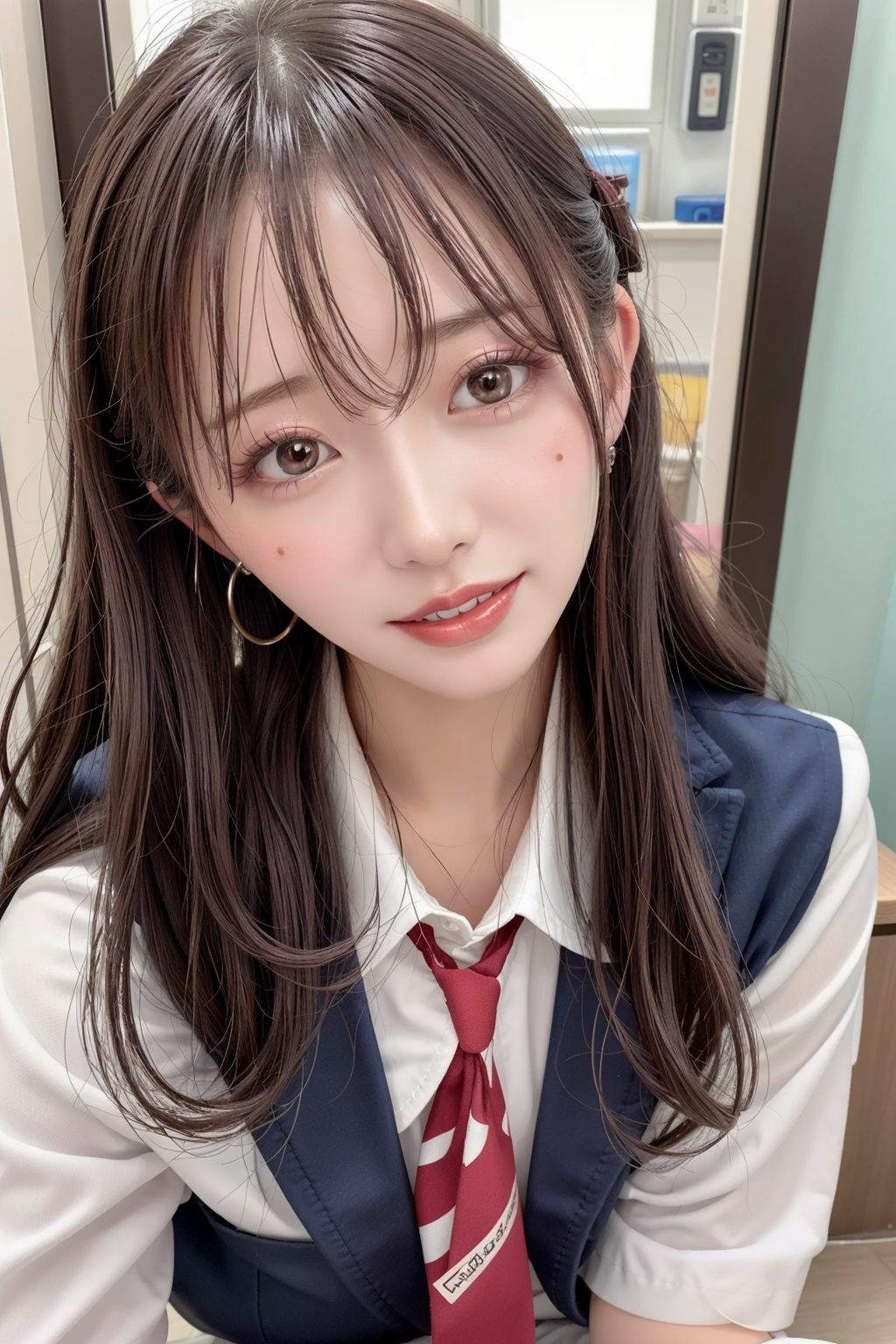 サンプル画像1:僕のお気に入りクラスのマドンナにお願いハメ撮り交渉 性活(桜坂46) [d_426196]