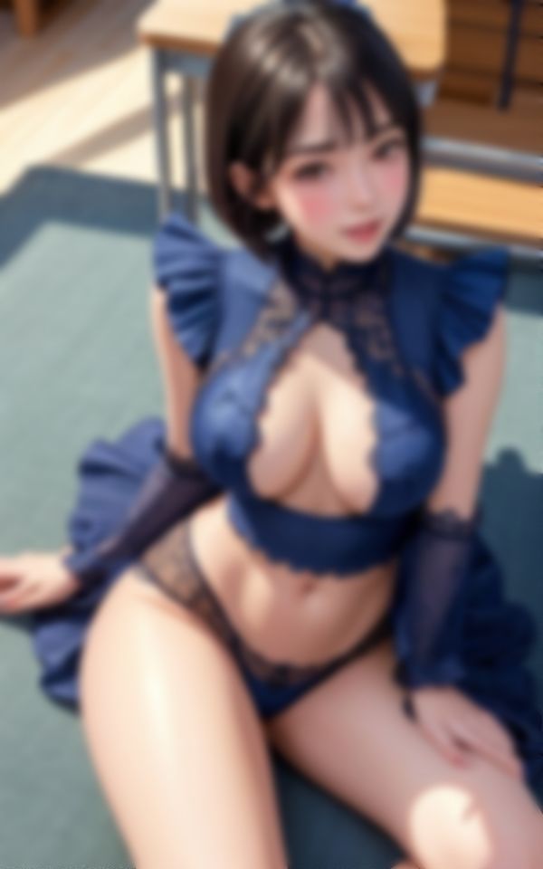 サンプル画像2:エチエチメイドのコスプレで文化祭の童貞客を虜にする淫乱後輩ちゃん(リアルAI製作会) [d_426231]