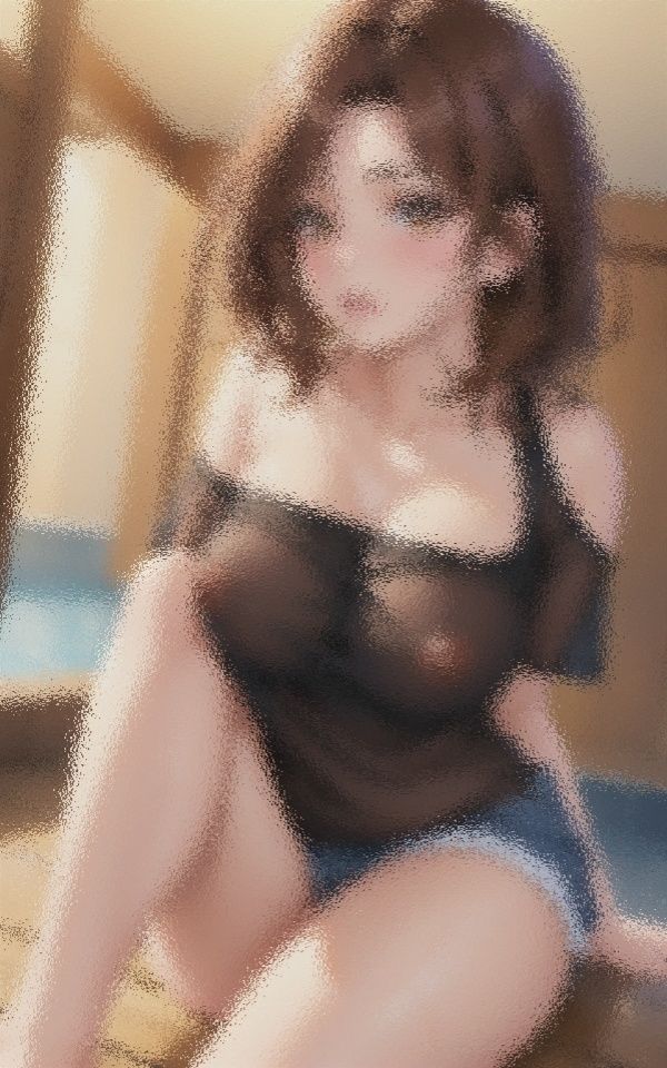 サンプル画像1:シースルーシャツで誘惑する淫乱美女(Flower-land) [d_426238]