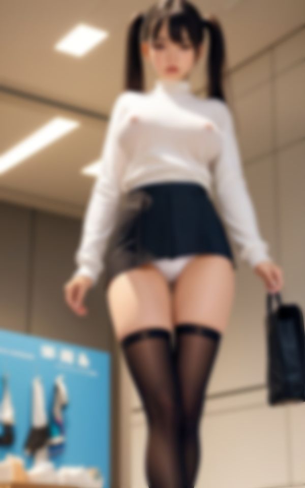 サンプル画像1:エロすぎる韓国系美女が街中で男にHな挑発(かなえAI) [d_426241]