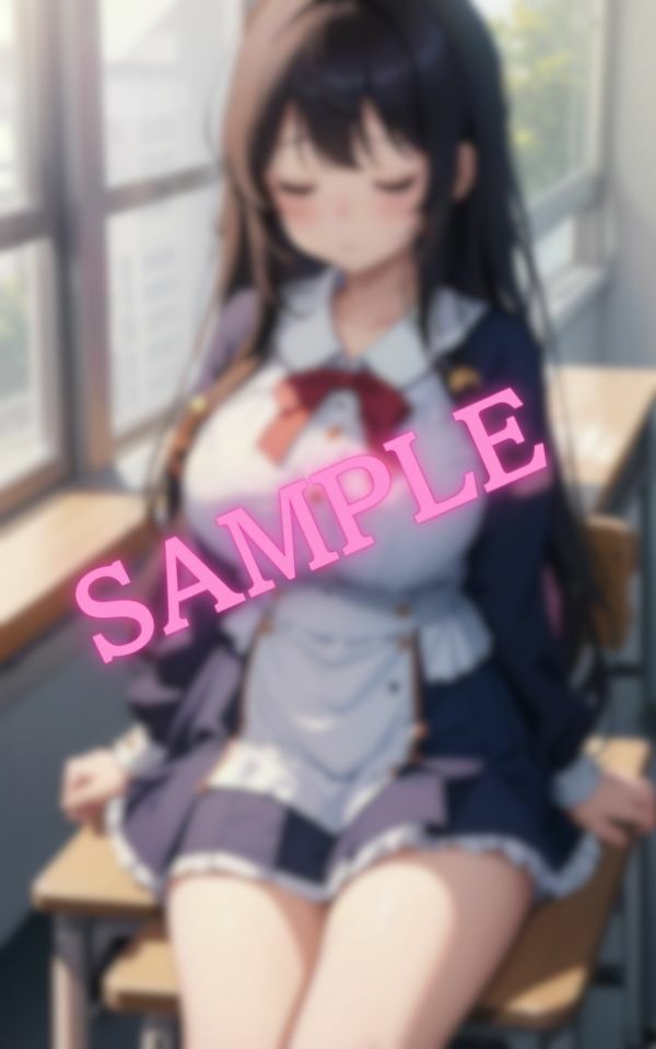 サンプル画像3:居眠りしている巨乳美少女の厳選画像集(AIラブ3) [d_426286]