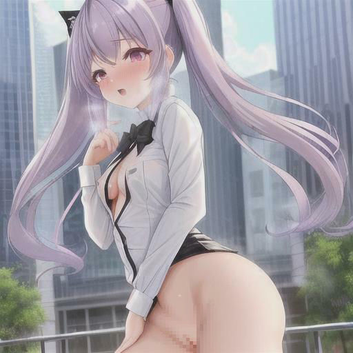 サンプル画像5:紫ツインテールちゃんのどこでも露出！！(まんまんちん) [d_426297]