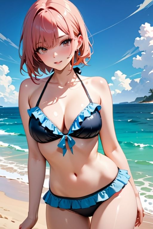 サンプル画像1:アイドル系 水着イラスト作品集(mirAI工房) [d_426353]